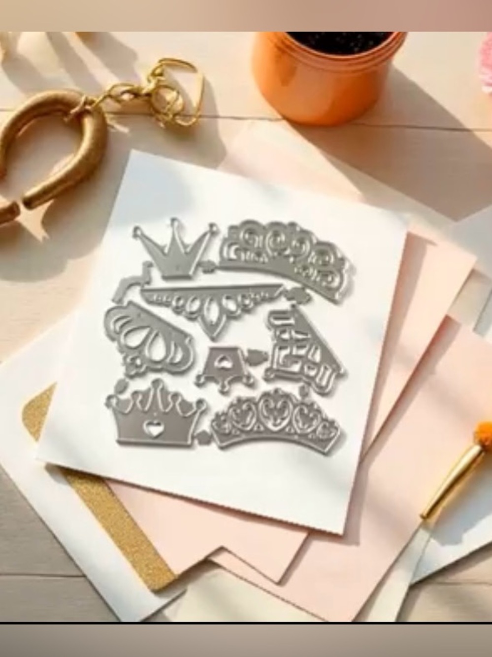 Crown and Tiara Metal Die Cut Set - 8 Pieces